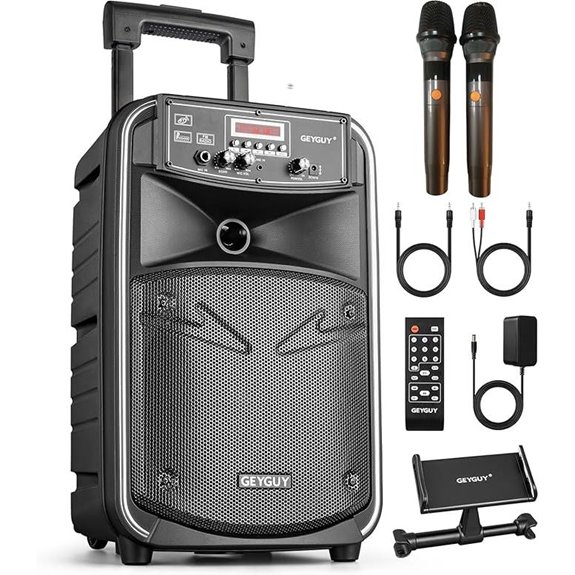 GTSK8-2 Portable Bluetooth Karaoke Speaker with Microphones
