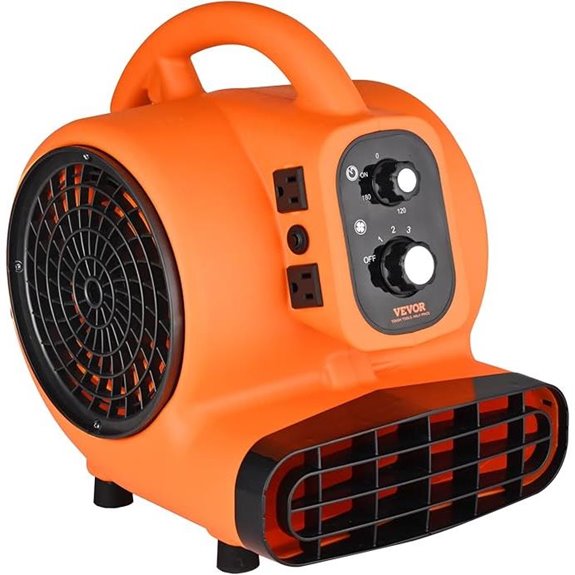 VEVOR Air Mover 1/4 HP Carpet Dryer Fan