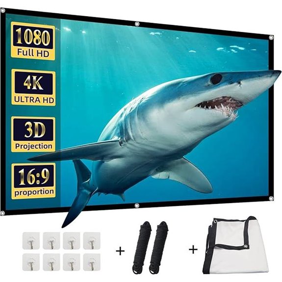 DUYIKJ 84 Foldable Portable Projector Screen