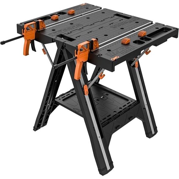 Worx Pegasus 2-in-1 Folding Work Table with Clamps