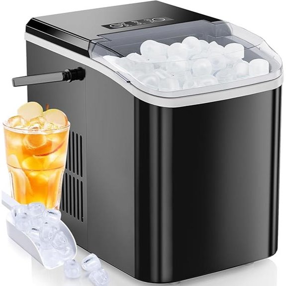 OLIXIS Portable Ice Maker with Handle Auto-Cleaning
