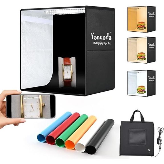 Foldable 12 Lightbox with LEDs and Backdrops