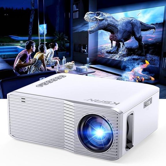 KSAN 1080P WiFi Bluetooth Portable Outdoor Projector