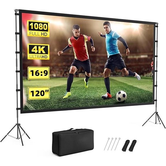 Vamvo 120 Portable Outdoor Projector Screen with Stand