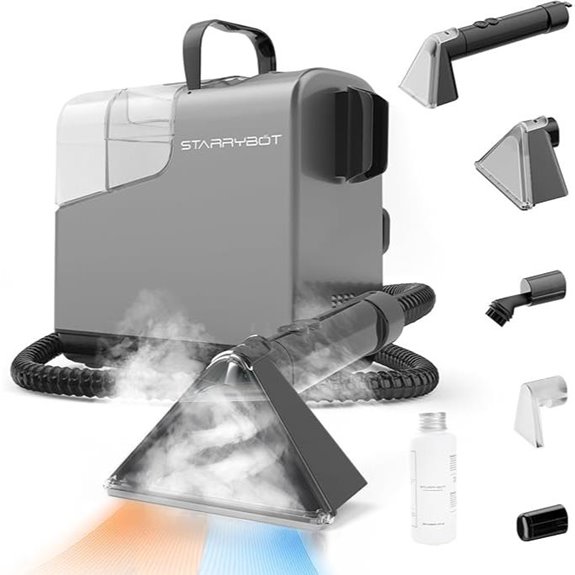 Portable Carpet Cleaner with Steam and Powerful Suction