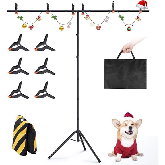 Portable T-Shape Backdrop Stand Support Kit