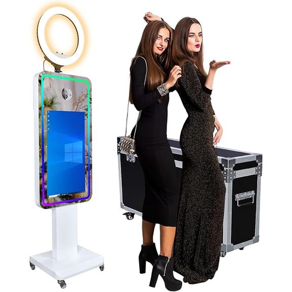 Portable Touchscreen Photo Booth with Ring Light
