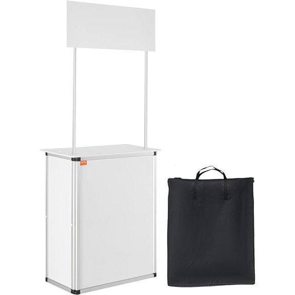 VEVOR Portable Trade Show Counter with Storage Rack