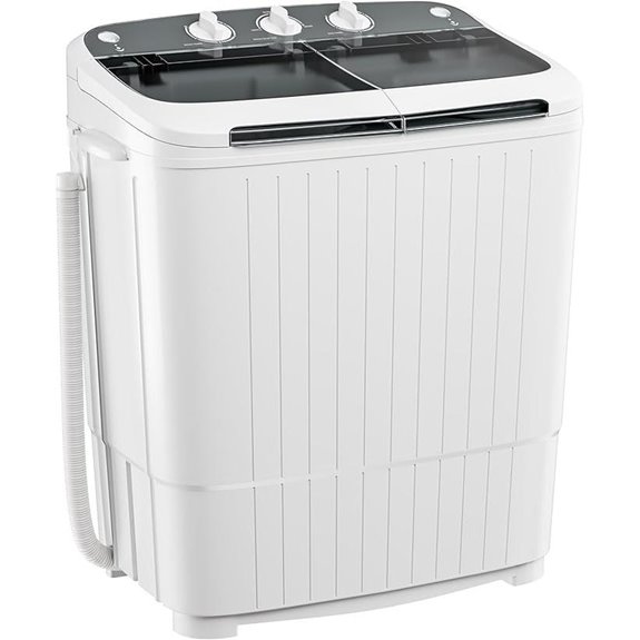 Superday Portable Twin Tub Washing Machine (Grey)