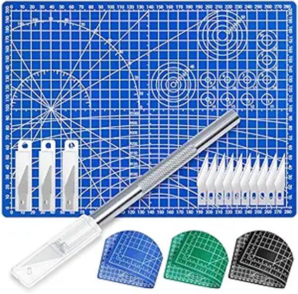 Anezus Hobby Knife Set with Cutting Mat and Blades