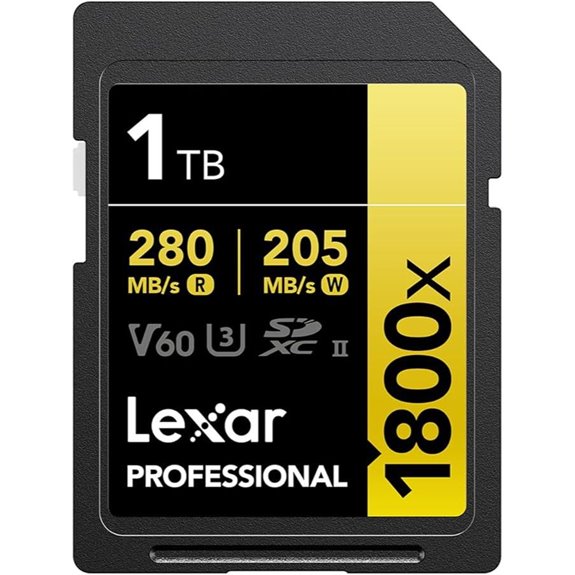 Lexar Gold Series Professional 1800x 1TB UHS-II SDXC Memory Card