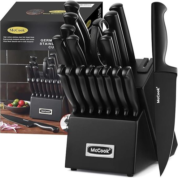 McCook Premium Black German Steel Knife Set