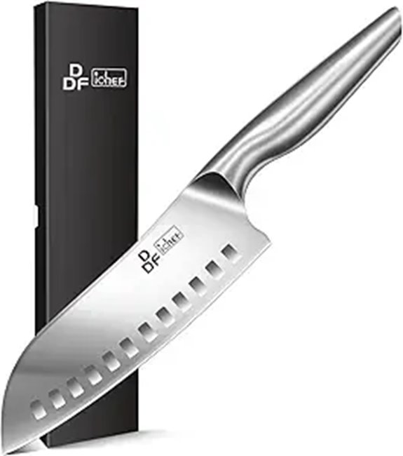 DDF Kitchen Chef's Santoku Knife 7 Inch Stainless Steel