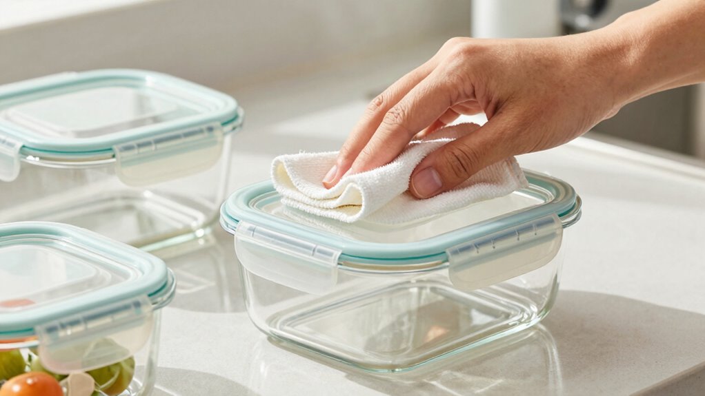 proper glass container care