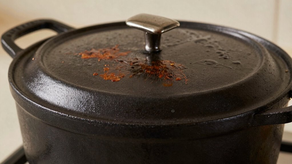 proper seasoning prevents burning