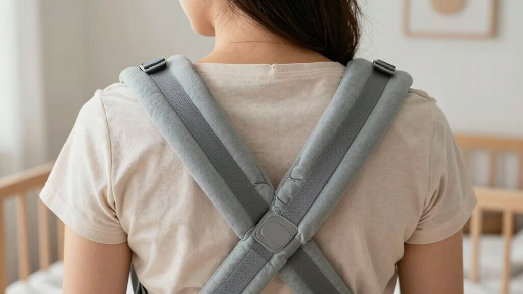 proper strap alignment prevents back strain