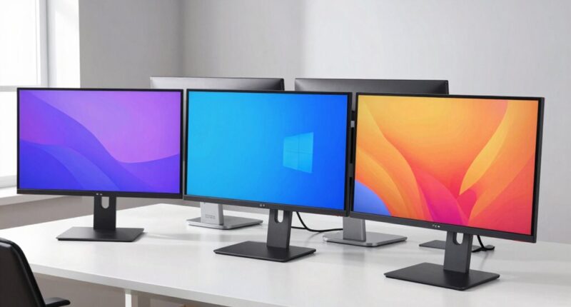 quad monitor stands stability