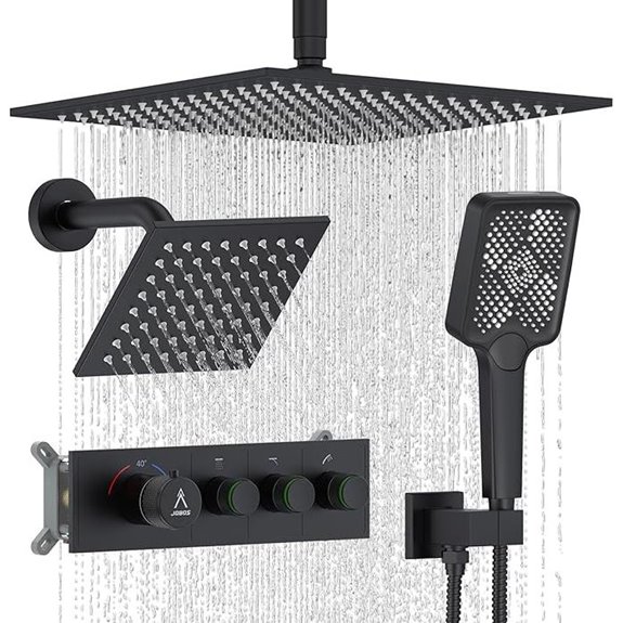 rain head thermostatic faucet