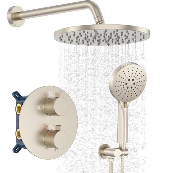 rainfall shower with thermostat