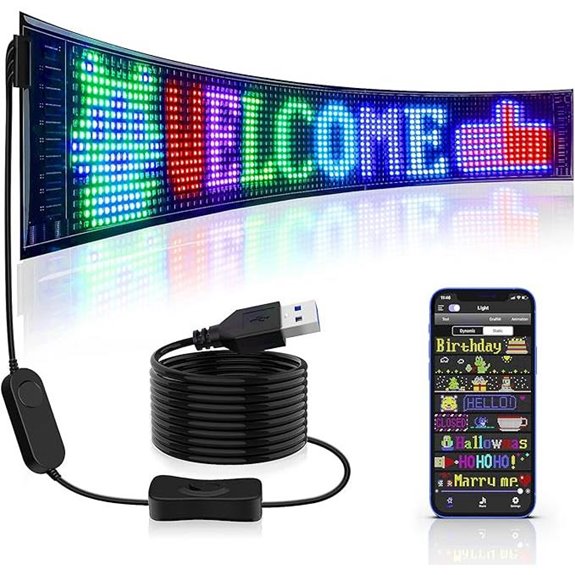 RAYHOME 27''x5' LED Store Sign with Bluetooth Control