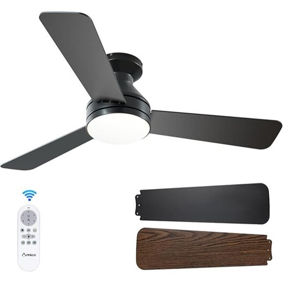 Amico 42 Reversible Ceiling Fan with Lights & Remote