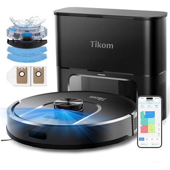Tikom Robot Vacuum & Mop with Self-Emptying Base