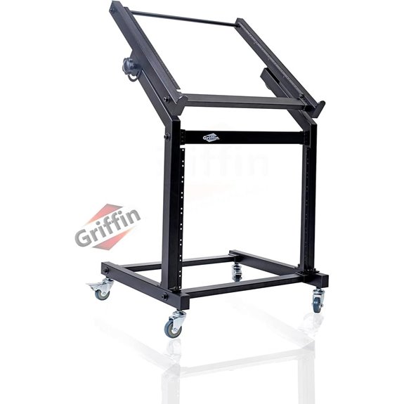 Griffin 19U Rolling Rack with Mixer Platform Rails