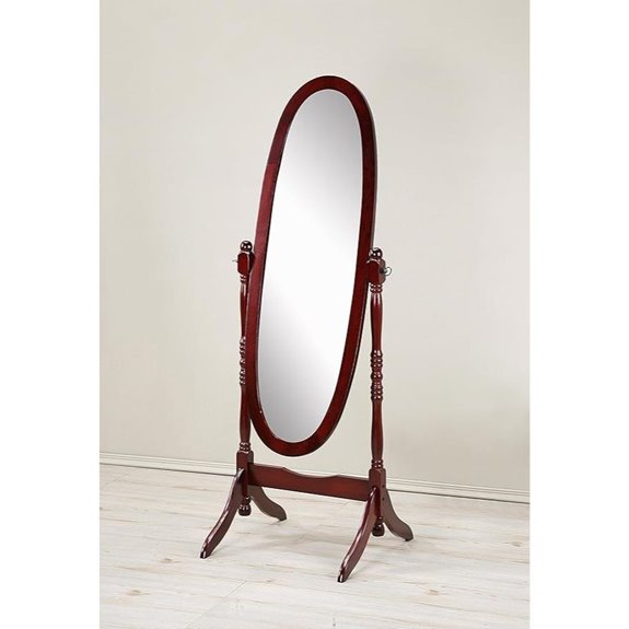Roundhill Queen Anna Style Cherry Cheval Mirror