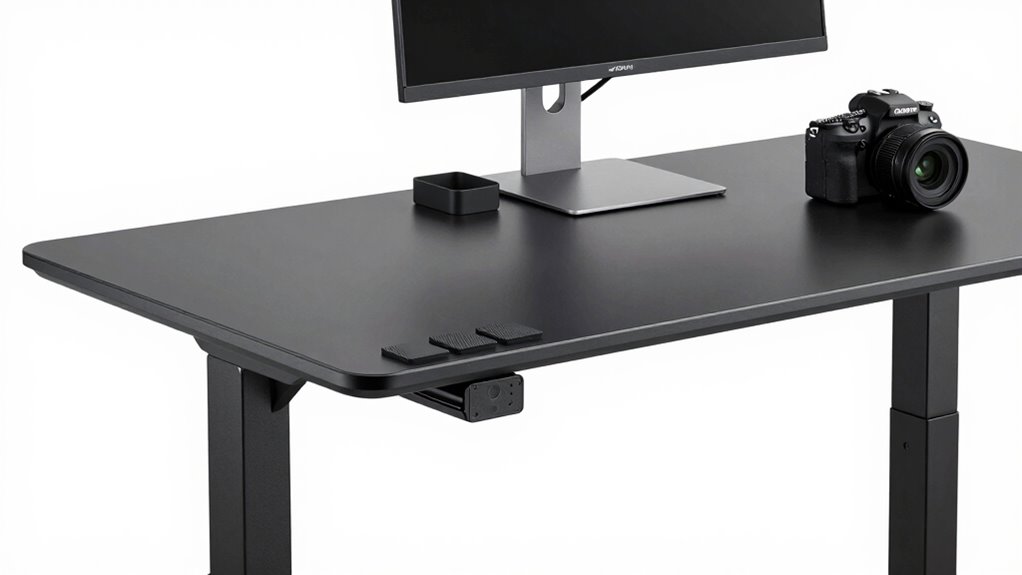 secure desk with accessories