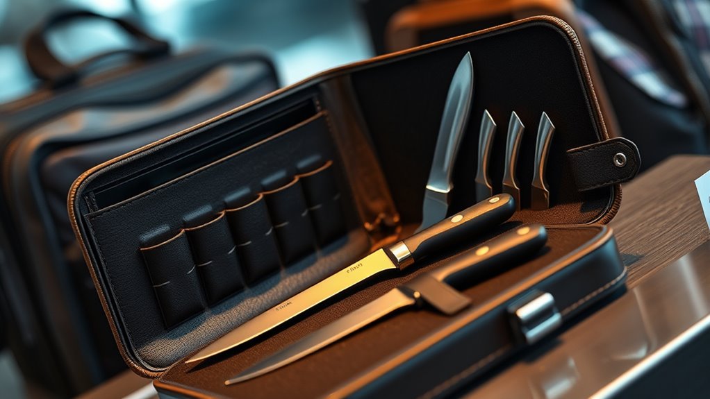 secure durable travel knife case