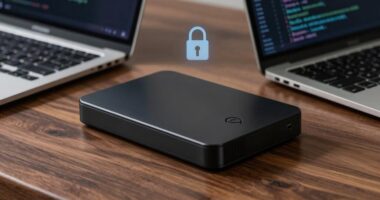 secure external drive access