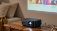 sharp portable projector setup