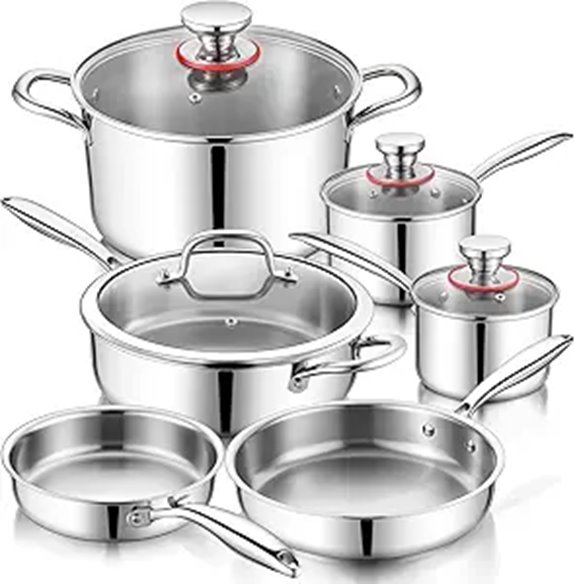 P&P CHEF 6-Piece Stainless Steel Cookware Set