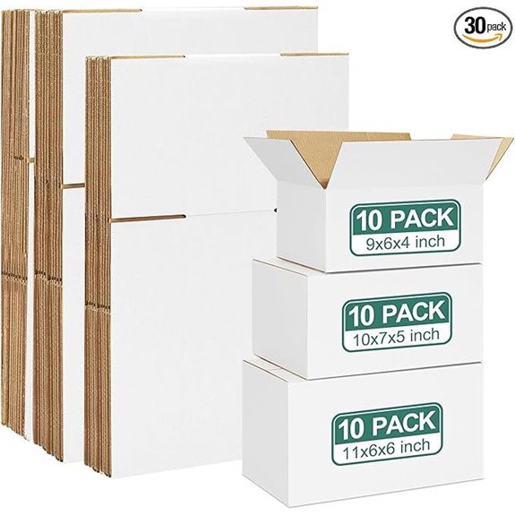 Eupako 30 Pack Small Corrugated Shipping Boxes