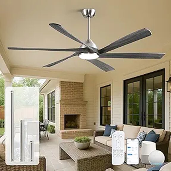 60 Smart Outdoor Ceiling Fan with Light