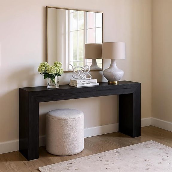 solid wood 66 inch console