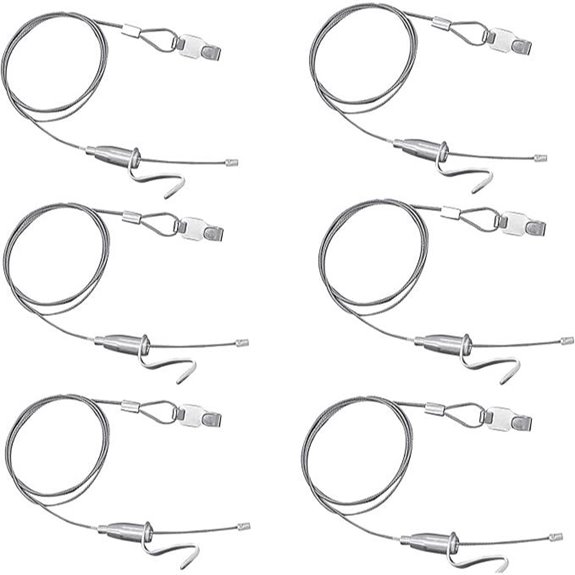 6.56 ft Stainless Steel Picture Hanging System