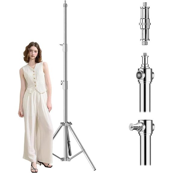 BEIYANG 9.45Ft Stainless Steel Photography Light Stand