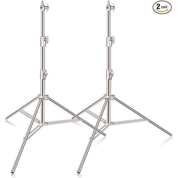 EMART 9.2ft Stainless Steel Light Stand (2 Pack)