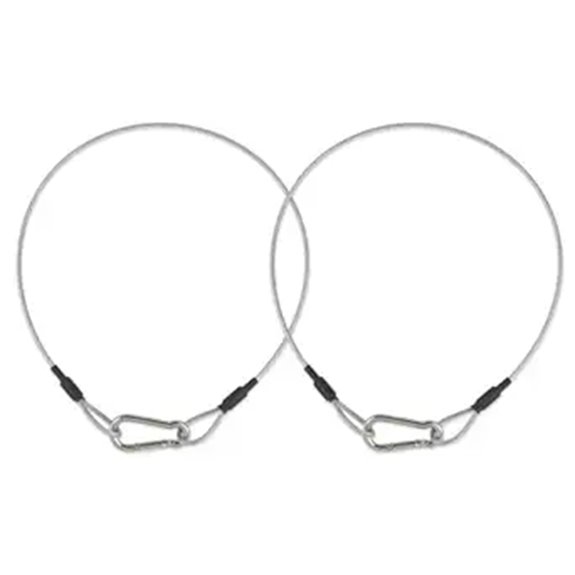 2-Pack 1/8 Stainless Steel Safety Cables with Carabiners