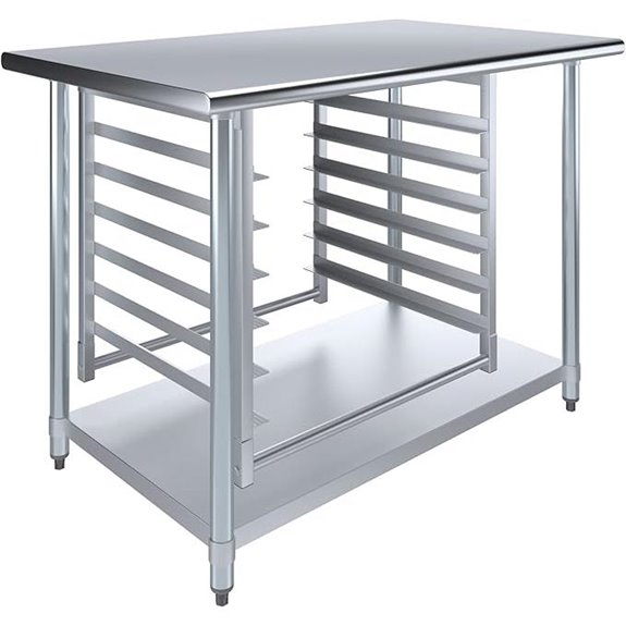 AmGood Stainless Steel Work Table with Storage