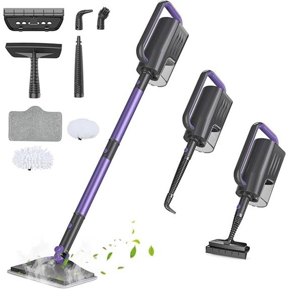 Steam Mop with Water Tank and Washable Pads