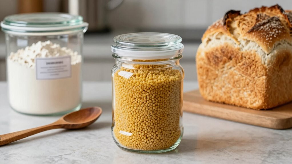 store yeast in airtight containers