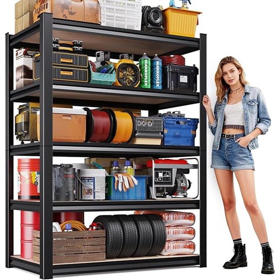 Heavy Duty 5-Tier Garage Metal Shelving Unit