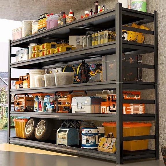 Heavy Duty Metal Garage Shelving 5-Tier 3000LBS