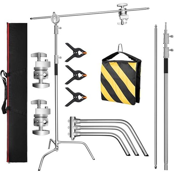 Heavy Duty C Stand with Boom Arm for Photography