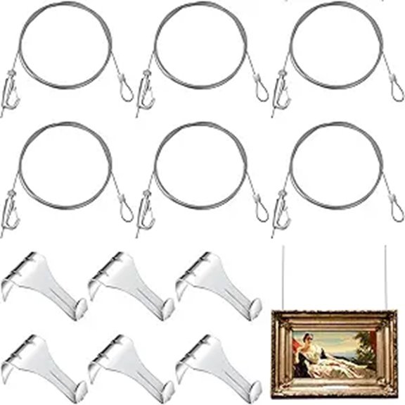 Bucherry 36-Piece Picture Rail Hook & Hanging Kit