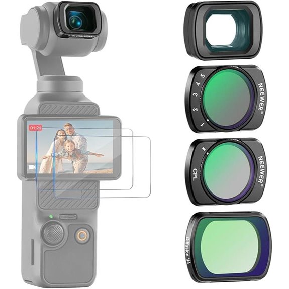 NEEWER 3-Pack Filter Set with Wide Angle Lens