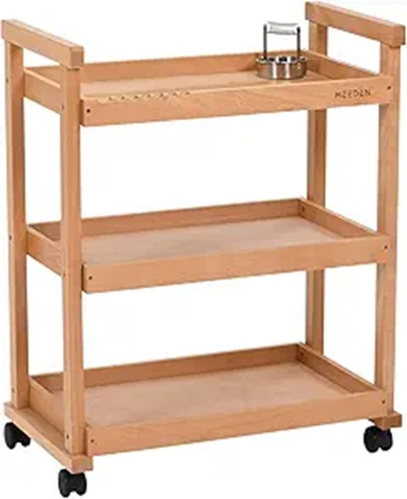 MEEDEN 3-Tier Art Storage Cart with Wheels