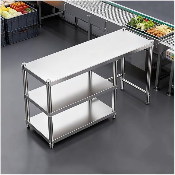 Multi-Functional 3-Tier Kitchen Worktable and Shelving